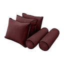 Model V3 - Velvet Indoor Daybed Bolster Pillow Backrest Cushion |COVERS ONLY|