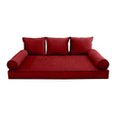 Model V3 - Velvet Indoor Daybed Mattress Bolster Pillow Backrest Cushion |COVERS ONLY|