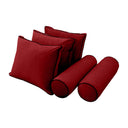 Model V3 - Velvet Indoor Daybed Bolster Pillow Backrest Cushion |COVERS ONLY|