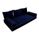Model V3 - Velvet Indoor Daybed Mattress Bolster Pillow Backrest Cushion |COVERS ONLY|