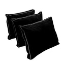 Model V3 - Velvet Indoor Daybed Bolster Pillow Backrest Cushion |COVERS ONLY|