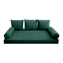 Model V3 - Velvet Indoor Daybed Mattress Bolster Pillow Backrest Cushion |COVERS ONLY|