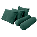Model V3 - Velvet Indoor Daybed Bolster Pillow Backrest Cushion |COVERS ONLY|