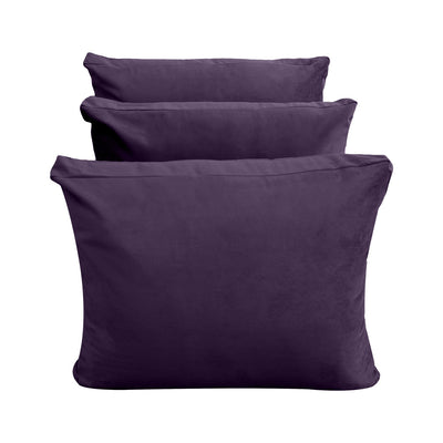 Model V3 - Velvet Indoor Daybed Mattress Bolster Pillow Backrest Cushion |COVERS ONLY|