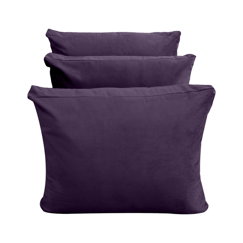 Model V3 - Velvet Indoor Daybed Mattress Bolster Pillow Backrest Cushion |COVERS ONLY|