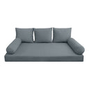 Model V3 - Velvet Indoor Daybed Mattress Bolster Pillow Backrest Cushion |COVERS ONLY|