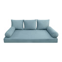 Model V3 - Velvet Indoor Daybed Mattress Bolster Pillow Backrest Cushion |COVERS ONLY|