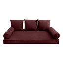 Model V3 - Velvet Indoor Daybed Mattress Bolster Pillow Backrest Cushion |COVERS ONLY|
