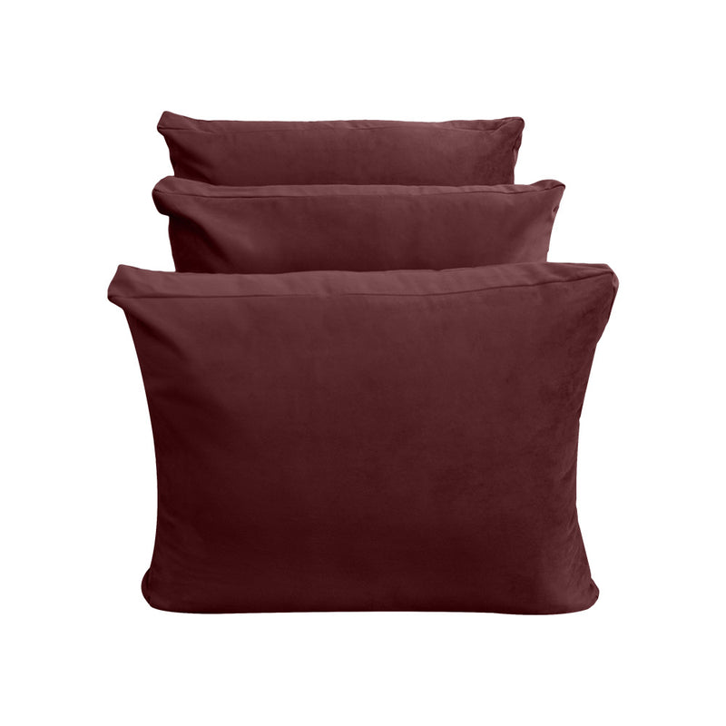Model V3 - Velvet Indoor Daybed Mattress Bolster Pillow Backrest Cushion |COVERS ONLY|
