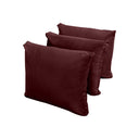Model V3 - Velvet Indoor Daybed Bolster Pillow Backrest Cushion |COVERS ONLY|