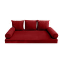Model V3 - Velvet Indoor Daybed Mattress Bolster Pillow Backrest Cushion |COVERS ONLY|