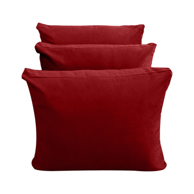 Model V3 - Velvet Indoor Daybed Mattress Bolster Pillow Backrest Cushion |COVERS ONLY|