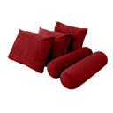 Model V3 - Velvet Indoor Daybed Bolster Pillow Backrest Cushion |COVERS ONLY|
