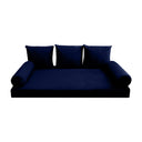 Model V3 - Velvet Indoor Daybed Mattress Bolster Pillow Backrest Cushion |COVERS ONLY|