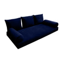 Model V3 - Velvet Indoor Daybed Mattress Bolster Pillow Backrest Cushion |COVERS ONLY|