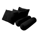 Model V3 - Velvet Indoor Daybed Bolster Pillow Backrest Cushion |COVERS ONLY|