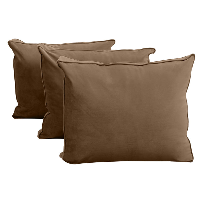 Model V3 - Velvet Indoor Daybed Mattress Bolster Pillow Backrest Cushion |COVERS ONLY|