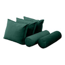 Model V3 - Velvet Indoor Daybed Mattress Bolster Pillow Backrest Cushion |COVERS ONLY|