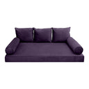 Model V3 - Velvet Indoor Daybed Mattress Bolster Pillow Backrest Cushion |COVERS ONLY|
