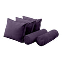Model V3 - Velvet Indoor Daybed Bolster Pillow Backrest Cushion |COVERS ONLY|