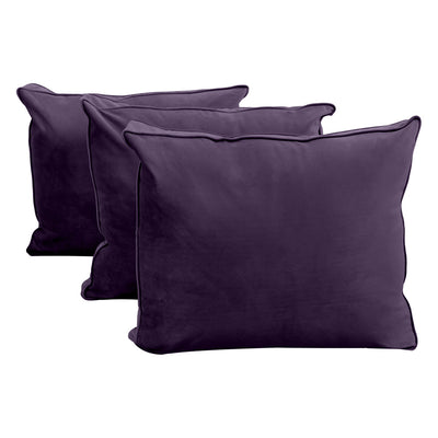 Model V3 - Velvet Indoor Daybed Bolster Pillow Backrest Cushion |COVERS ONLY|