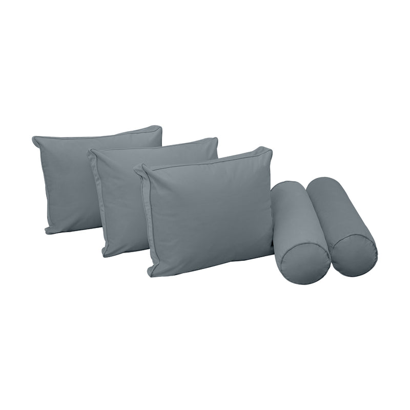 Model V3 - Velvet Indoor Daybed Mattress Bolster Backrest Cushions and Covers |Complete Set|