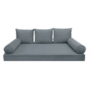 Model V3 - Velvet Indoor Daybed Mattress Bolster Pillow Backrest Cushion |COVERS ONLY|