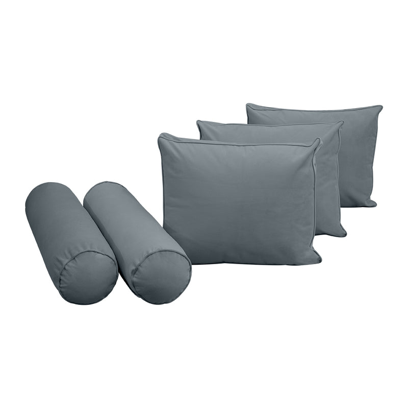 Model V3 - Velvet Indoor Daybed Mattress Bolster Pillow Backrest Cushion |COVERS ONLY|