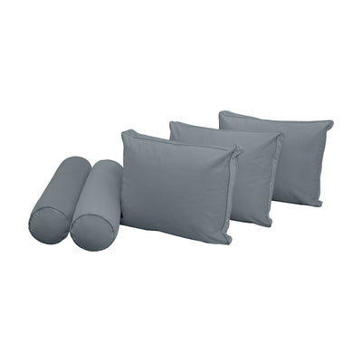 Model V3 - Velvet Indoor Daybed Bolster Pillow Backrest Cushion |COVERS ONLY|