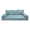 Model V3 - Velvet Indoor Daybed Mattress Bolster Pillow Backrest Cushion |COVERS ONLY|