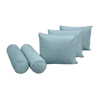 Model V3 - Velvet Indoor Daybed Mattress Bolster Pillow Backrest Cushion |COVERS ONLY|