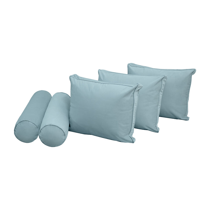 Model V3 - Velvet Indoor Daybed Mattress Bolster Backrest Cushions and Covers |Complete Set|