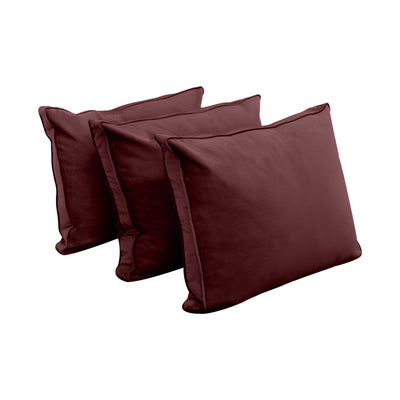 Model V3 - Velvet Indoor Daybed Mattress Bolster Backrest Cushions and Covers |Complete Set|