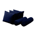 Model V3 - Velvet Indoor Daybed Bolster Pillow Backrest Cushion |COVERS ONLY|