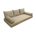 Model V3 - Velvet Indoor Daybed Mattress Bolster Pillow Backrest Cushion |COVERS ONLY|