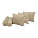 Model V3 - Velvet Indoor Daybed Bolster Pillow Backrest Cushion |COVERS ONLY|