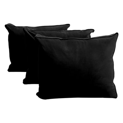 Model V3 - Velvet Indoor Daybed Bolster Pillow Backrest Cushion |COVERS ONLY|