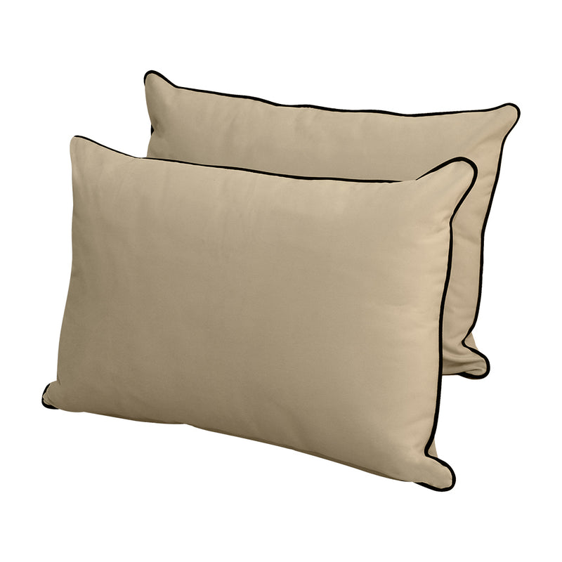 Model V4 - Velvet Indoor Daybed Bolster Pillow Backrest Cushion |COVERS ONLY|