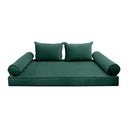 Model V4 - Velvet Indoor Daybed Mattress Bolster Pillow Backrest Cushion |COVERS ONLY|