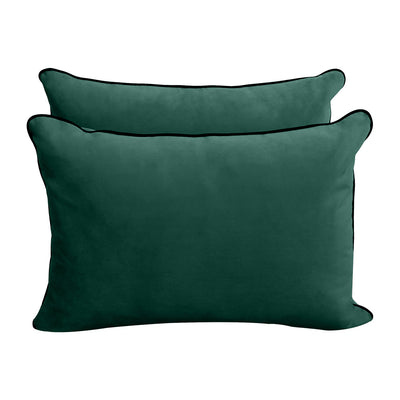 Model V4 - Velvet Indoor Daybed Mattress Bolster Pillow Backrest Cushion |COVERS ONLY|