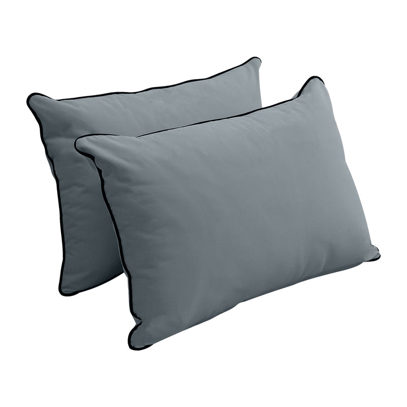 Model V4 - Velvet Indoor Daybed Bolster Pillow Backrest Cushion |COVERS ONLY|
