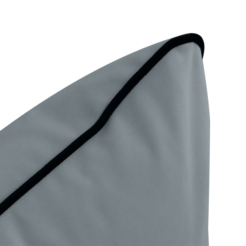 Model V4 - Velvet Indoor Daybed Bolster Pillow Backrest Cushion |COVERS ONLY|