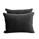 Model V4 - Velvet Indoor Daybed Bolster Pillow Backrest Cushion |COVERS ONLY|