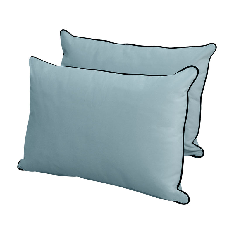 Model V4 - Velvet Indoor Daybed Bolster Pillow Backrest Cushion |COVERS ONLY|