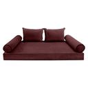 Model V4 - Velvet Indoor Daybed Mattress Bolster Pillow Backrest Cushion |COVERS ONLY|