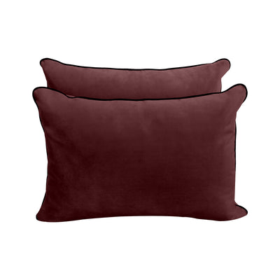 Model V4 - Velvet Indoor Daybed Mattress Bolster Pillow Backrest Cushion |COVERS ONLY|
