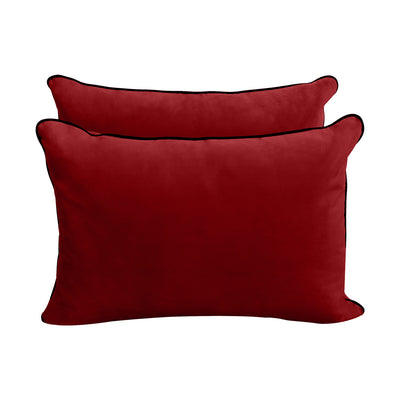 Model V4 - Velvet Indoor Daybed Mattress Bolster Pillow Backrest Cushion |COVERS ONLY|