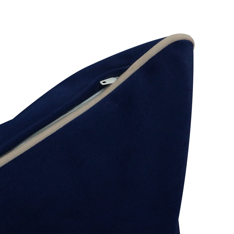 Model V4 - Velvet Indoor Daybed Bolster Pillow Backrest Cushion |COVERS ONLY|