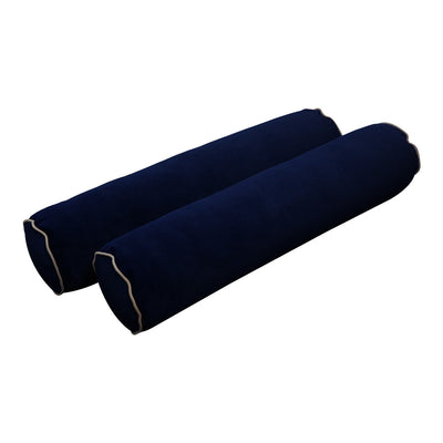 Model V4 - Velvet Indoor Daybed Bolster Pillow Backrest Cushion |COVERS ONLY|
