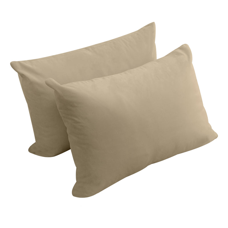 Model V4 - Velvet Indoor Daybed Bolster Pillow Backrest Cushion |COVERS ONLY|